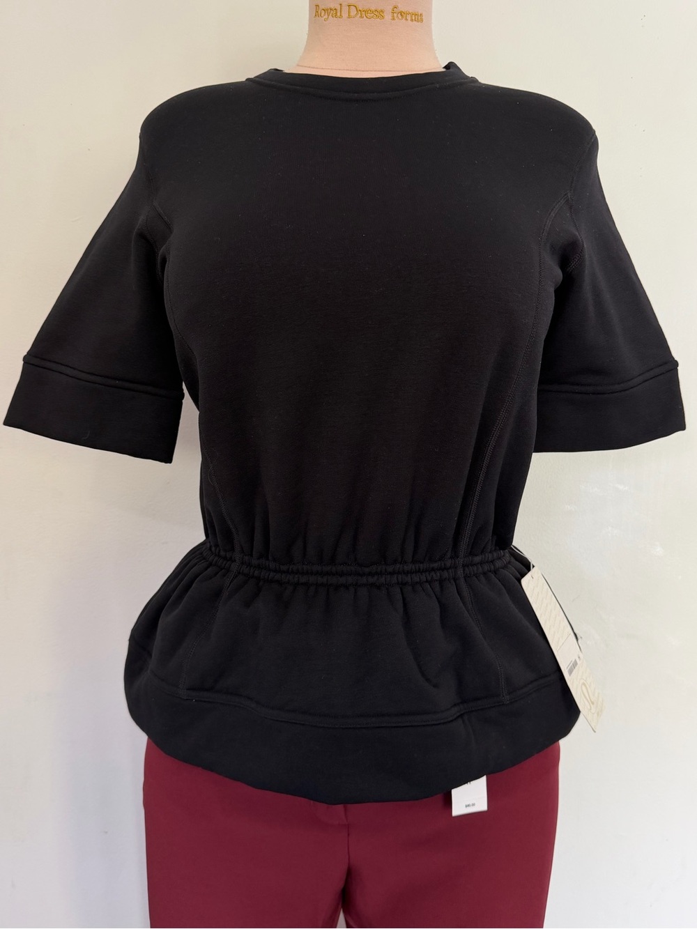 lululemon athletica Peplum pullover Black Short-Sleeve NWT 4 Black
